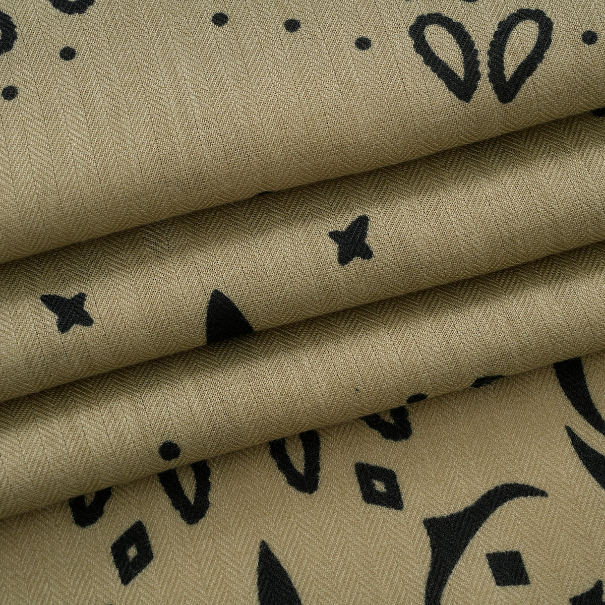 La Marey Printed Square Scarf (88 x 88 cm) - Khaki V32622082 7