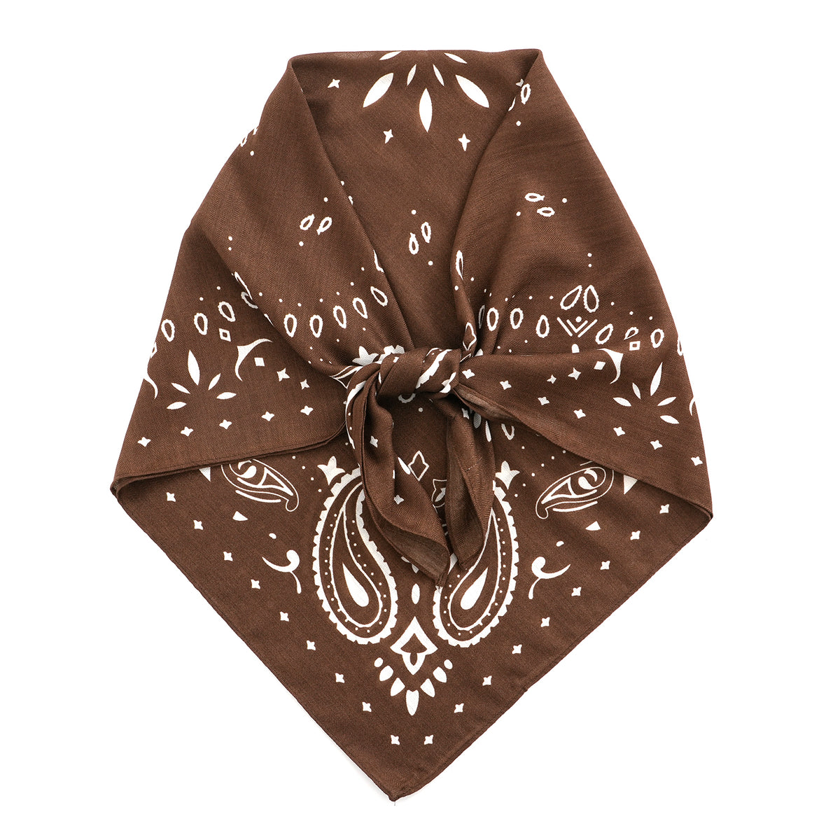 La Marey Printed Square Scarf (88 x 88 cm) - Brown V32621943 5