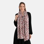 La Marey Printed Scarf (Size - One Size) - Wine Red_8683953_1
