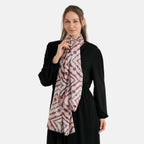 La Marey Printed Scarf (Size - One Size) - Wine Red_8683953_2