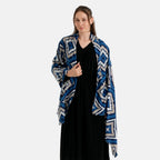La Marey Printed Scarf (Size - One Size) - Royal Blue_8683955