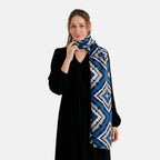 La Marey Printed Scarf (Size - One Size) - Royal Blue_8683955_3