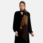 La Marey Animal Printed Scarf (180 x 90 cm) - Dark Brown_8683957_3