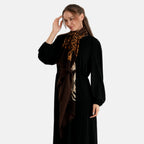 La Marey Animal Printed Scarf (180 x 90 cm) - Dark Brown_8683957_4