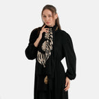 La Marey Printed Scarf (Size - One Size) - Khaki_8683958_4