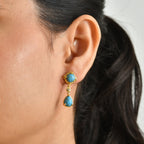 EverTrue Blue Turquoise, White Zircon Fancy Earring Pure Yellow Brass  6.134  Ct._8684115_1