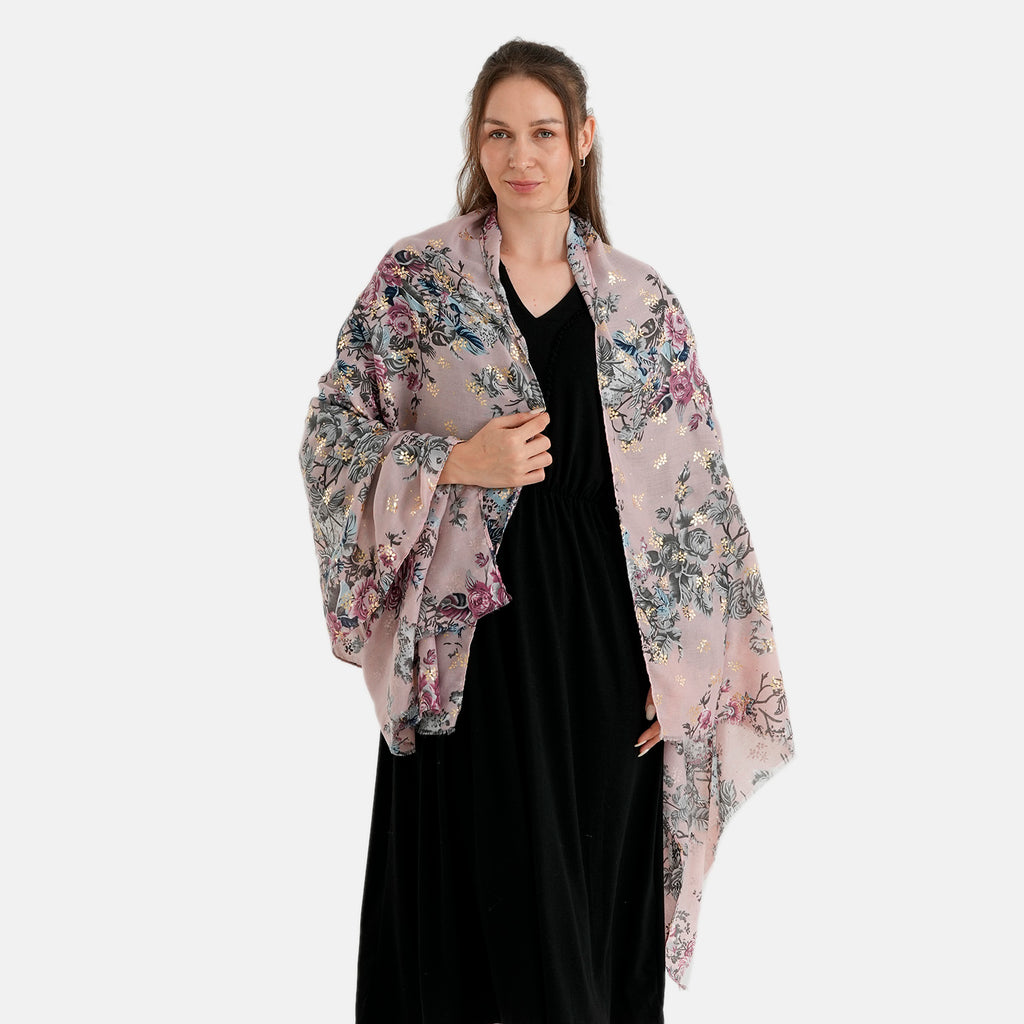 La Marey Printed Scarf (Size - One Size) - Blue Green_8686256_4
