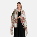 La Marey Printed Scarf (Size - One Size) - Off White_8686257