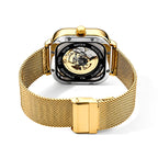 William Hunt Hollow Automatic Mechanical Movement 5ATM WR White Hollow Dial & IPS Plating 304 Stainless Steel Case Mens Watch with Stainless Steel Mesh Strap_8686617_5