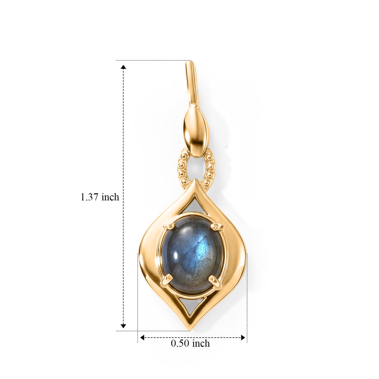 EverTrue - Labradorite Dangling Earring with Push Post  6.30 Ct. 8686657 4