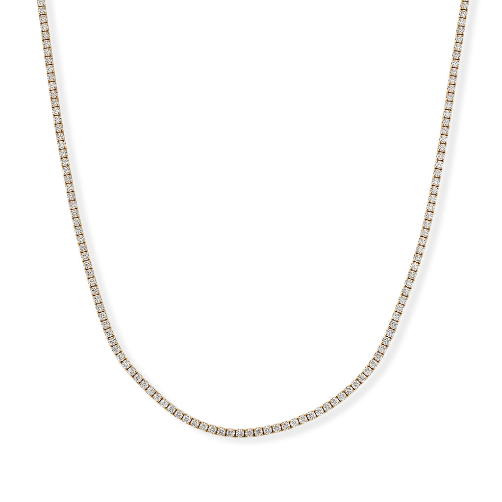 One Time Deal-Moissanite Necklace (Size - 20) in Lobster Clasp in Yellow Gold Sterling Silver_8686775