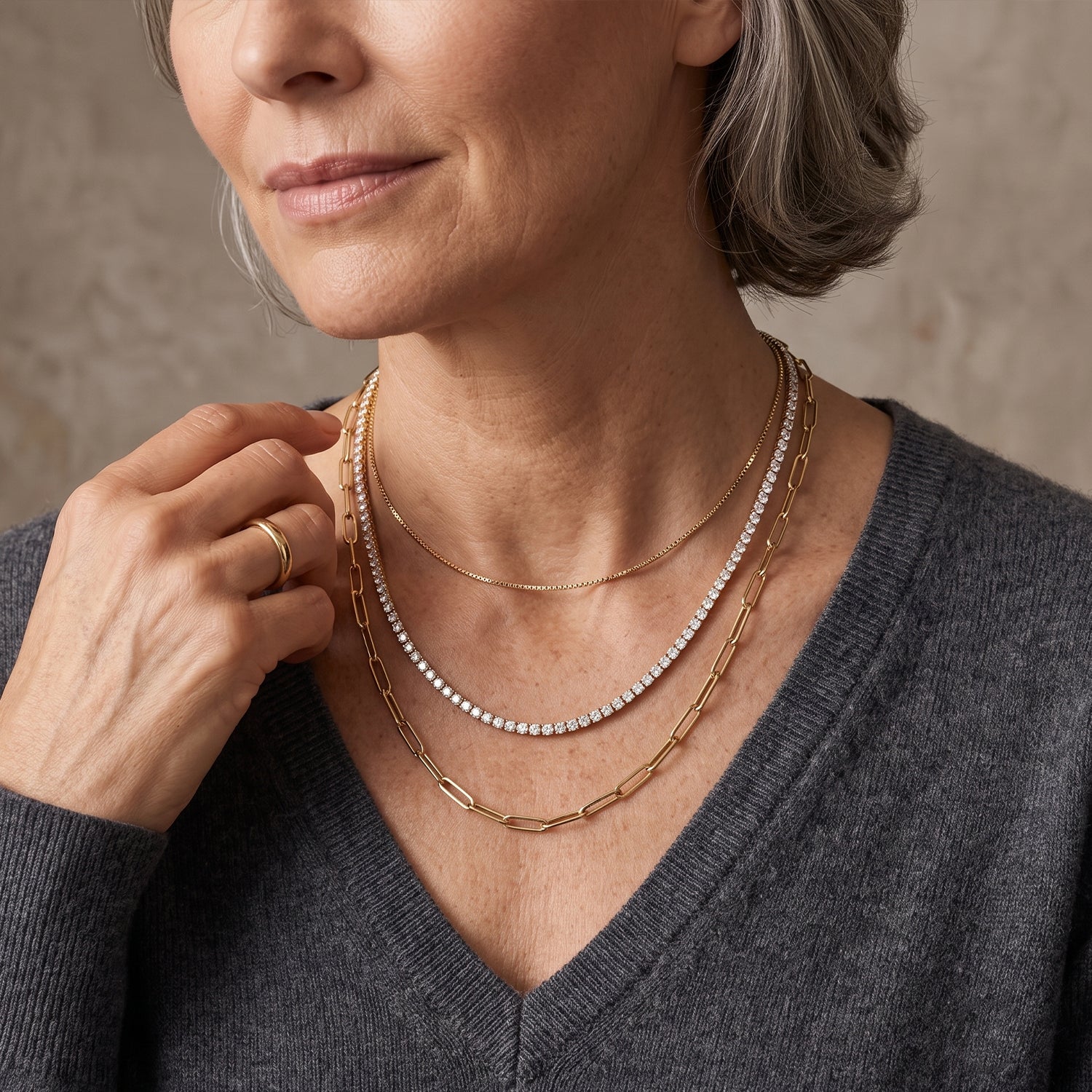 One Time Deal-Moissanite Necklace (Size - 20) in Lobster Clasp in Yellow Gold Sterling Silver 8686775 3