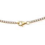 One Time Deal-Moissanite Necklace (Size - 20) in Lobster Clasp in Yellow Gold Sterling Silver_8686775_3
