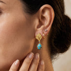 EverTrue Blue Turquoise, Iolite Fancy Earring Pure Yellow Brass  5.328  Ct._8686823_2