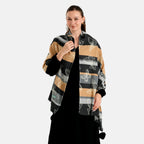 La Marey Signature Printed Scarf (Size - One Size) - Light Grey_8686852