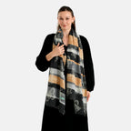 La Marey Signature Printed Scarf (Size - One Size) - Light Grey_8686852_2