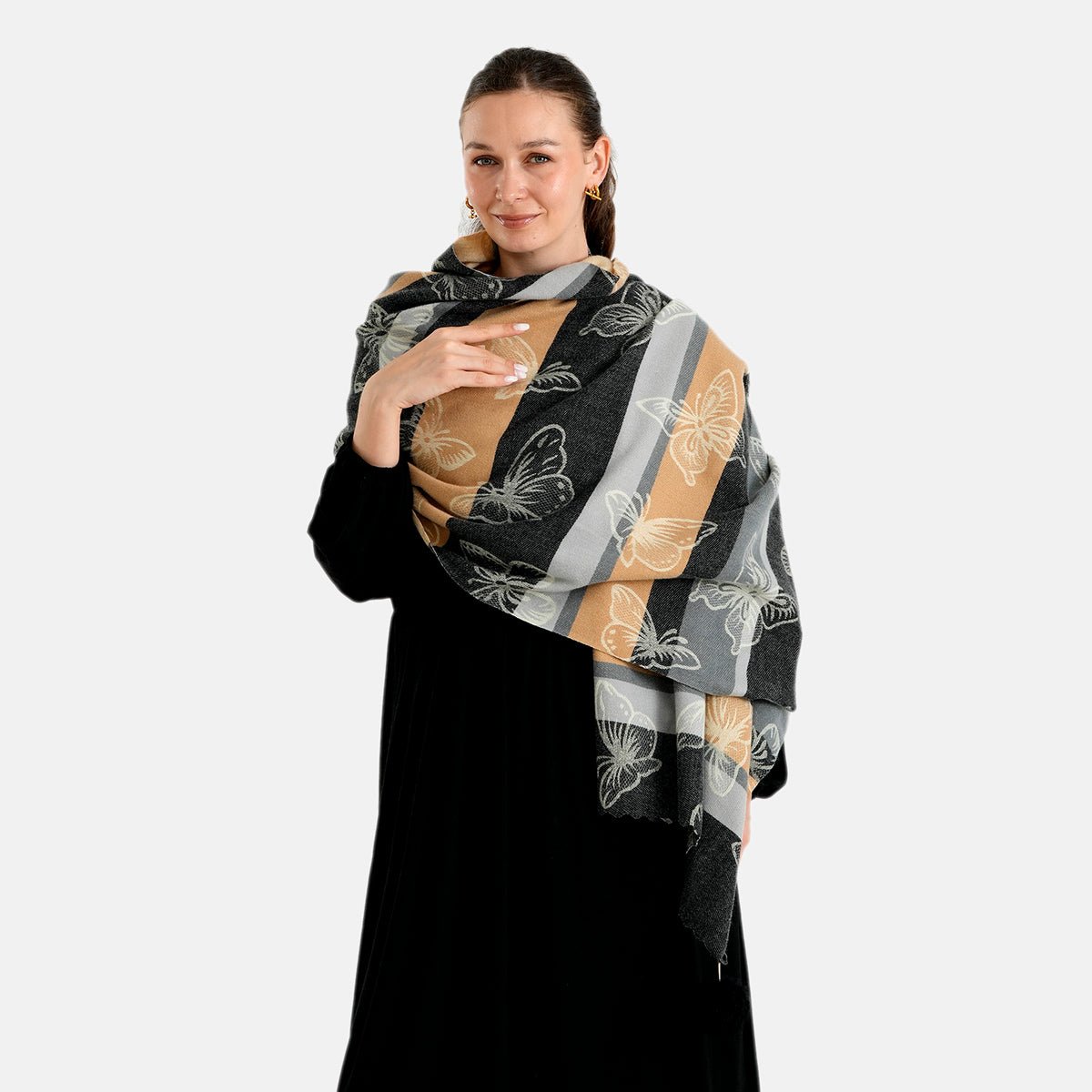 La Marey Signature Printed Scarf (Size - One Size) - Light Grey 8686852 3
