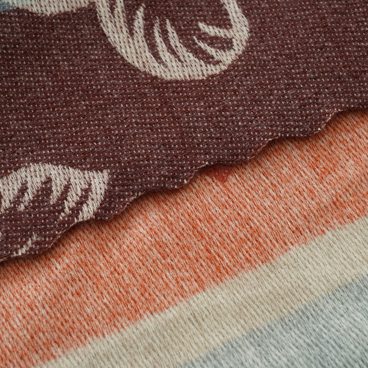 La Marey Signature Printed Scarf (Size - One Size) - Brownish Red 8686861 7