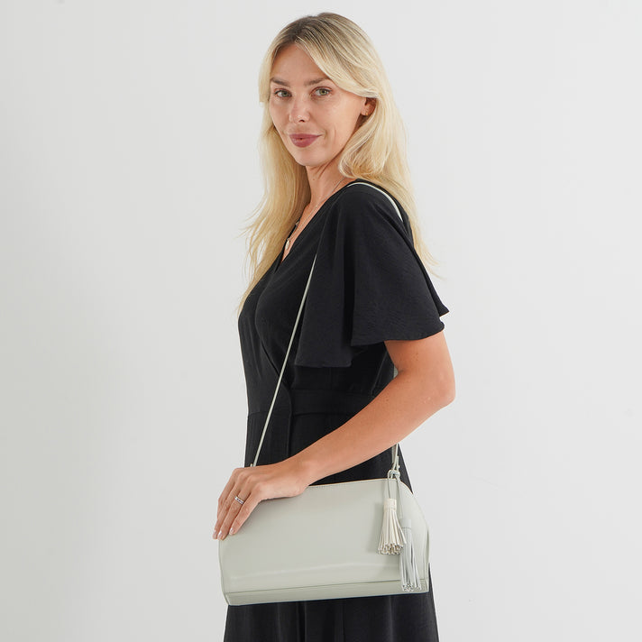 La Marey Signature Genuine Leather Tote Bag - Grey 8686903 2