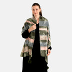 La Marey Signature Printed Scarf (Size - One Size) - Dark Green_8686953_1