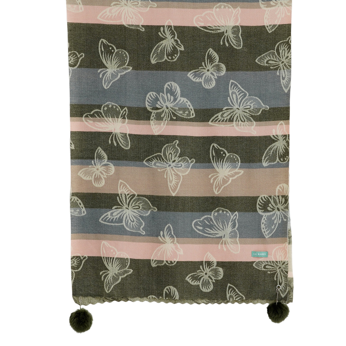 La Marey Signature Printed Scarf (Size - One Size) - Dark Green 8686953 6