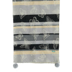 La Marey Signature Printed Scarf (Size - One Size) - Black Grey_8686960_6