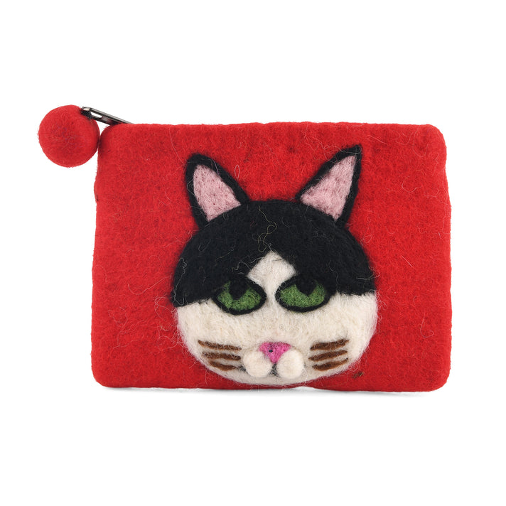 Wool Patterned Wallet (Size 14x12x1 cm) - Red 8687774 1