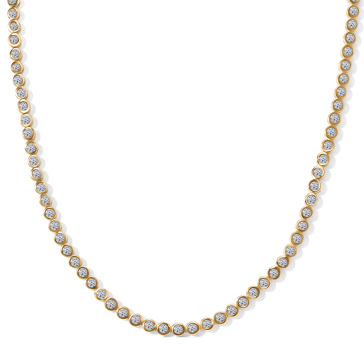 Rachel Galley - SGL Certified Lab Grown Diamond (SI-G-H) Necklace(Size - 20) with GB Lock Box in 18K Vermeil Yellow Gold Plated Sterling Silver 5.75 Ct, Silver Wt. 21.23 Gms 8688920 0