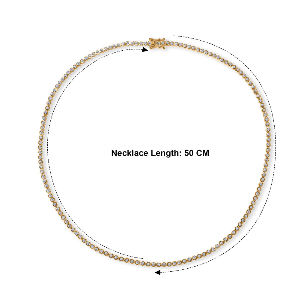 Rachel Galley - SGL Certified Lab Grown Diamond (SI/G-H) Necklace(Size - 20) with GB Lock Box in 18K Vermeil Yellow Gold Plated Sterling Silver 5.75 Ct, Silver Wt. 21.23 Gms_8688920_5
