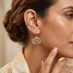 EverTrue - Natural White Diamond Living Creature Earring with Lever Back in Yellow Gold Tone_8688949_2