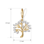 EverTrue - Natural White Diamond Living Creature Earring with Lever Back in Yellow Gold Tone_8688949_4