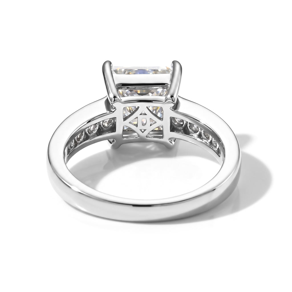 D'Joy - Moissanite Ring in Rhodium Overlay Sterling Silver 3.50 Ct._8689441_4