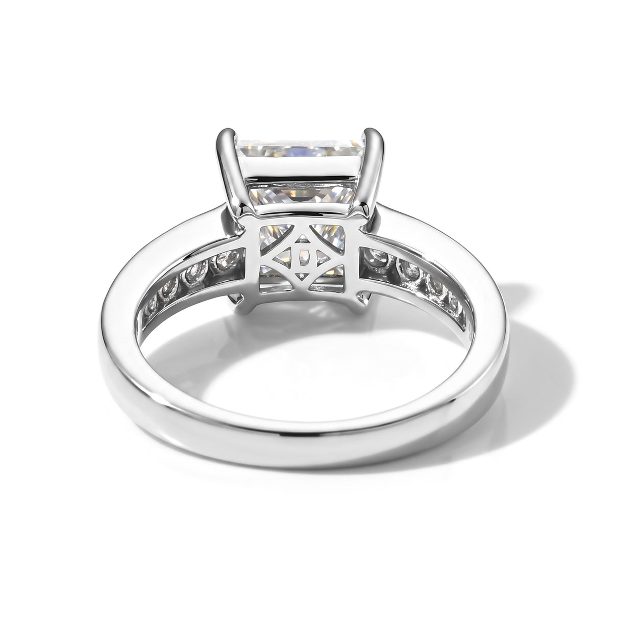 D'Joy - Moissanite Ring in Rhodium Overlay Sterling Silver 3.50 Ct. V32532534 5