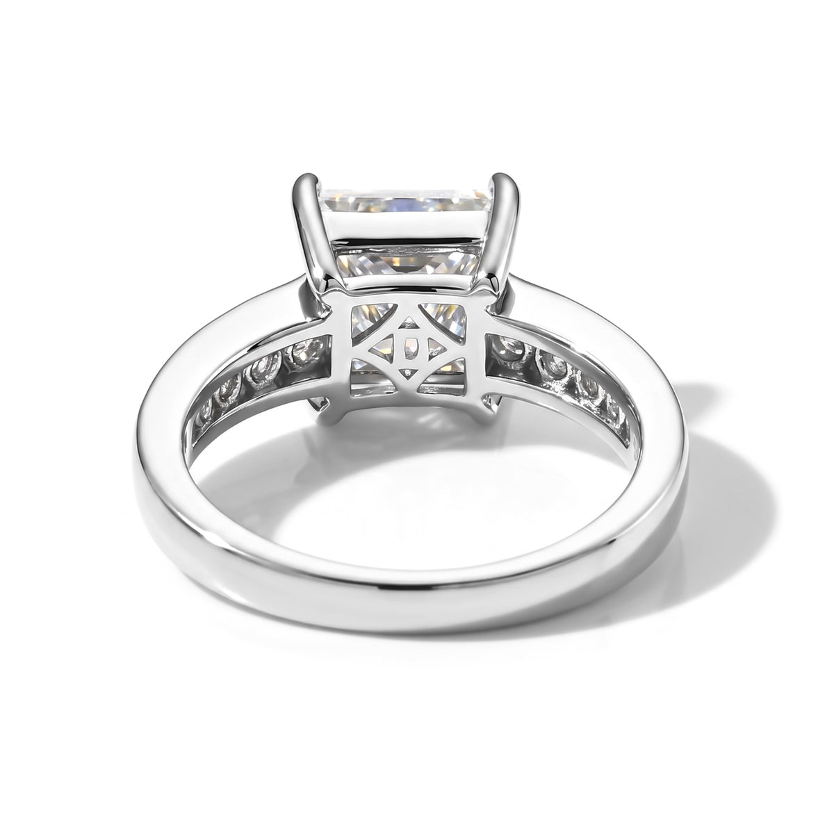 D'Joy - Moissanite Ring in Rhodium Overlay Sterling Silver 3.50 Ct. V32532534 5