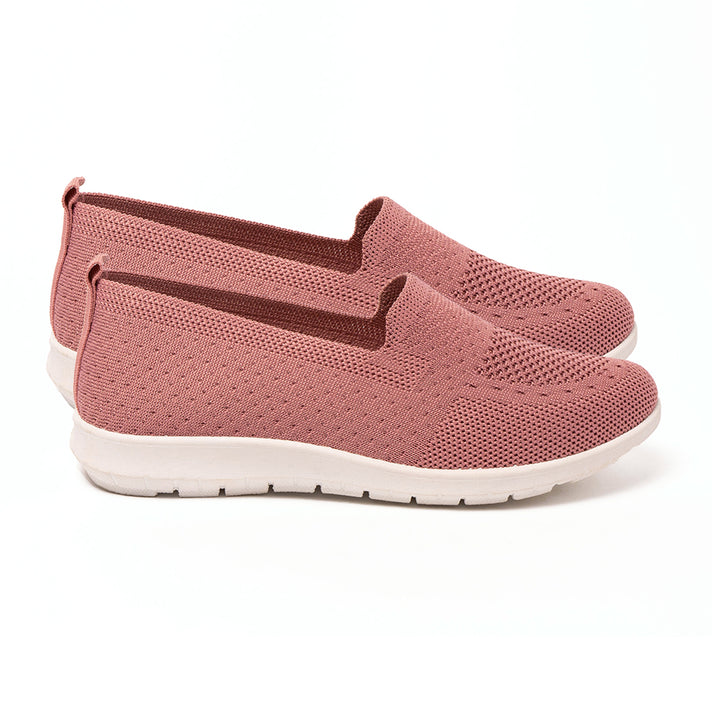 Womens Daphne Knitted Mesh Slip-On Casual Loafers (Size 3) - Pink 8689808 2