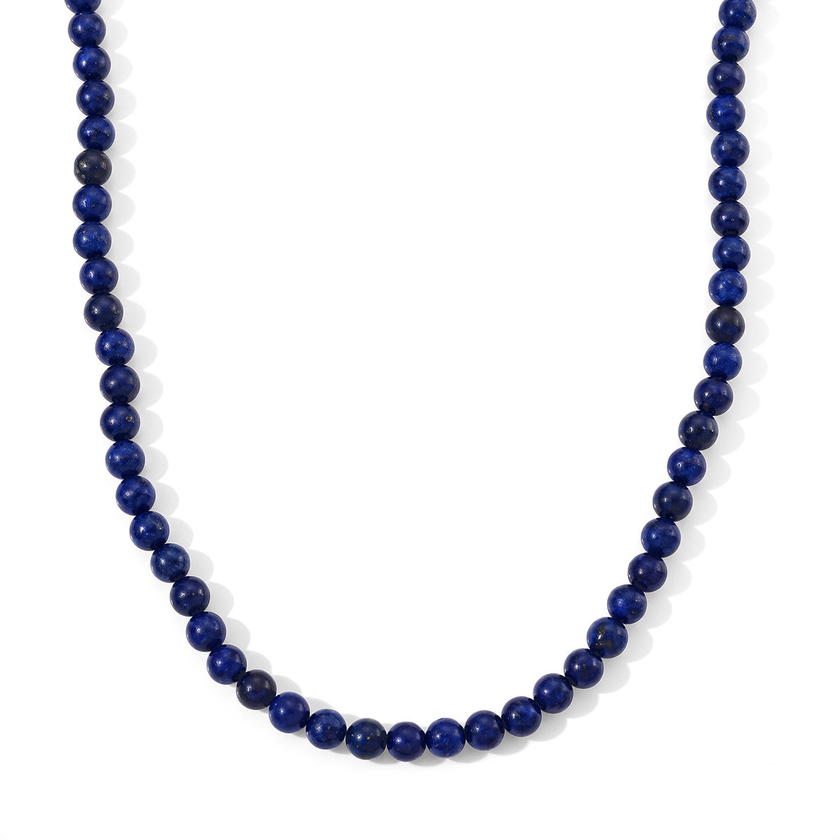 D'Joy - Lapis Lazuli Beads Necklace (Size - 18+2 Ext) in Rhodium Overlay Sterling Silver 229.05 Ct. 8690293 0
