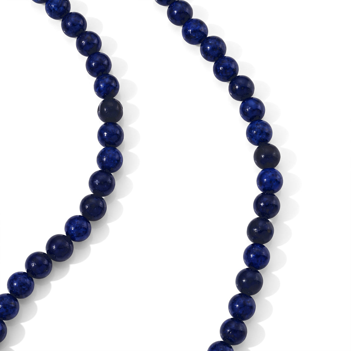 D'Joy - Lapis Lazuli Beads Necklace (Size - 18+2 Ext) in Rhodium Overlay Sterling Silver 229.05 Ct. 8690293 1