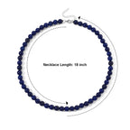 D'Joy - Lapis Lazuli Beads Necklace (Size - 18+2 Ext) in Rhodium Overlay Sterling Silver 229.05 Ct._8690293_3