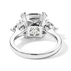 D'Joy Moissanite Main Stone With Side Stone Ring in Rhodium OverlaySterling Silver  5.950  Ct._8690294_4