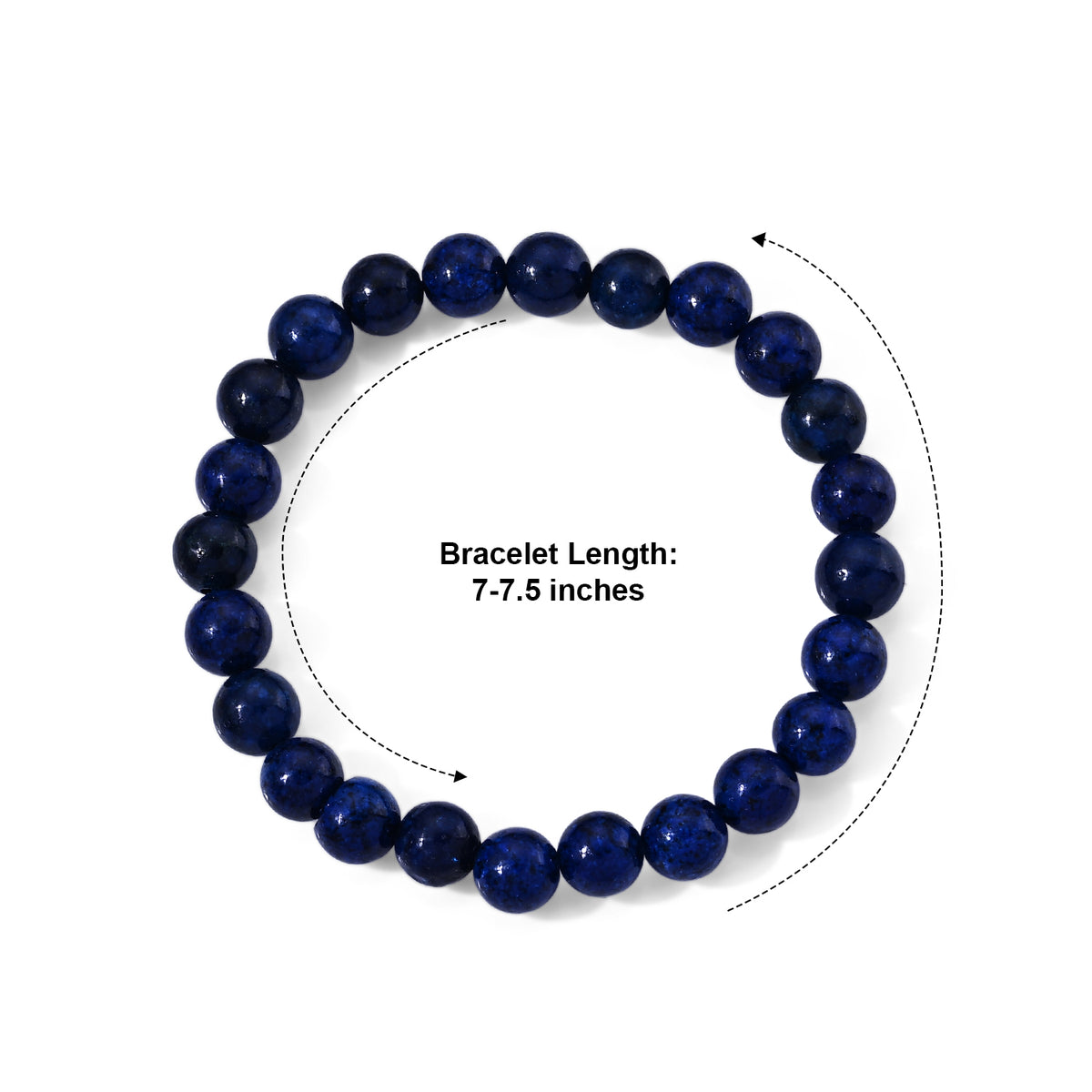 Lapis Lazuli Stretchable Bracelet (Size - 7) 90.00 Ct. 8690348 3