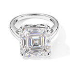 D'Joy Moissanite Solitaire Ring in Rhodium OverlaySterling Silver  12.300  Ct._8690349