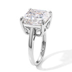 D'Joy Moissanite Solitaire Ring in Rhodium OverlaySterling Silver  12.300  Ct._8690349_3
