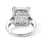 D'Joy Moissanite Solitaire Ring in Rhodium OverlaySterling Silver  12.300  Ct._8690349_4