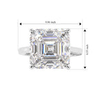 D'Joy Moissanite Solitaire Ring in Rhodium OverlaySterling Silver  12.300  Ct._8690349_5