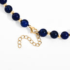 Lapis Lazuli & White Keshi Pearl Adjustable Beads Necklace (Size - 18+2 Ext) 150.00 Ct._8690370_4