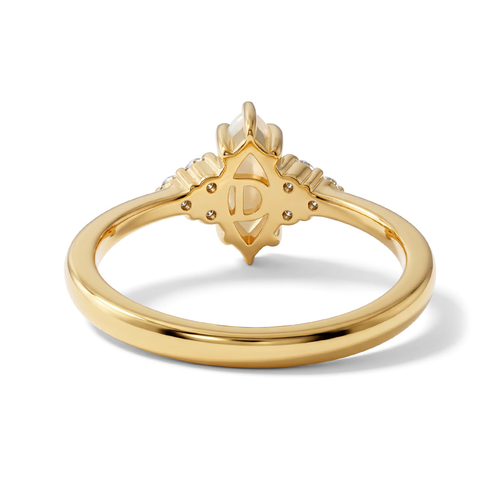 D'Joy - Ethiopian Opal & White Zircon Ring in in 18K Gold Plated Sterling Silver_8690644_2