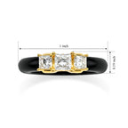 D'Joy - Black Jade & Lab Grown Diamond Trilogy Ring in Yellow Gold Plated Sterling Silver 11.00  Ct._8690663_5