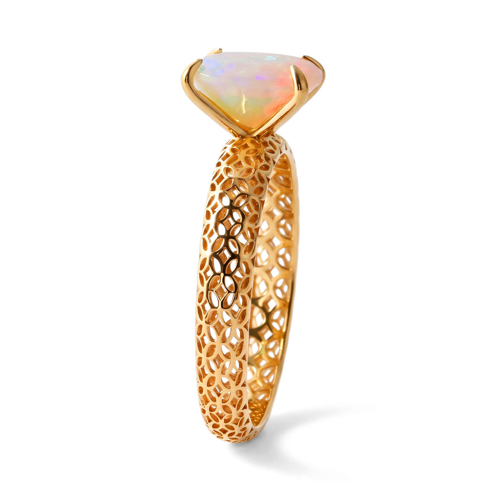 D'Joy - Ethiopian Opal Solitaire Ring in 18K Gold Plated Sterling Silver 1.17 Ct._8690676_1