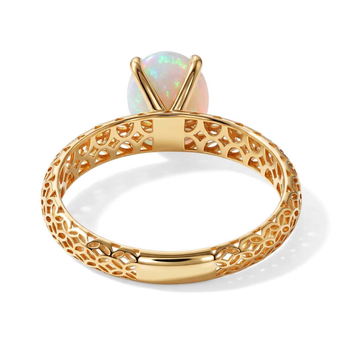 D'Joy - Ethiopian Opal Solitaire Ring in 18K Gold Plated Sterling Silver 1.17 Ct. 8690676 2
