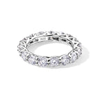 D'Joy - Moissanite Band Ring in Rhodium Overlay Sterling Silver 4.10 Ct._8690769